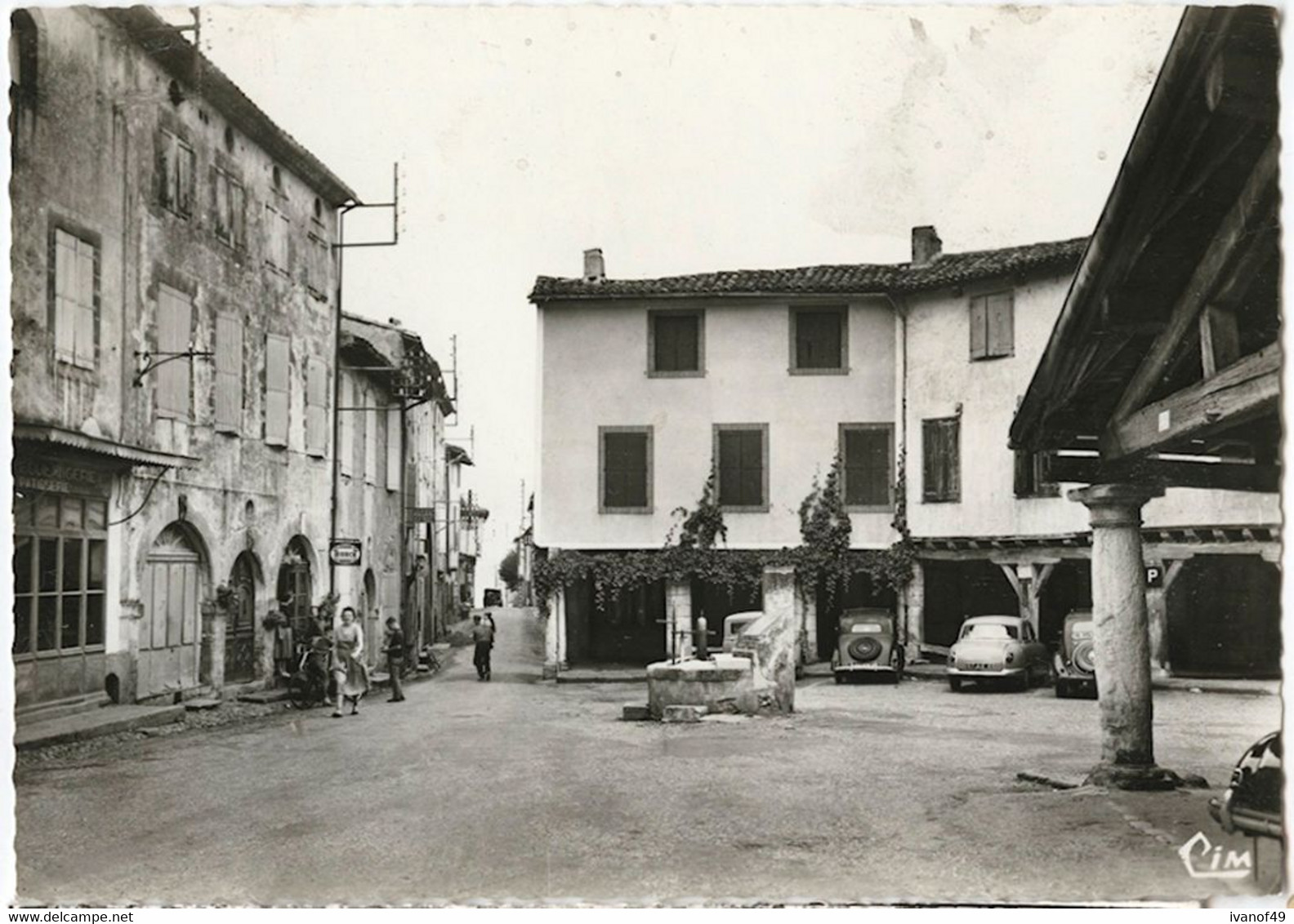 81 - LAUTREC - CPSM - Place Centrale - Rue De Lengouzie - Lautrec