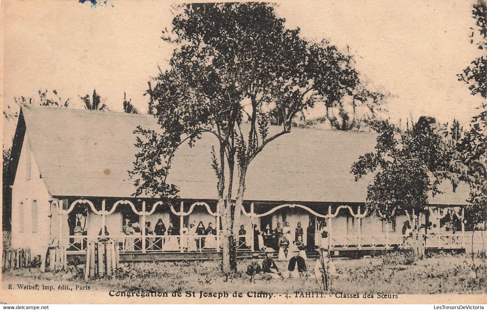 CPA TAHITI - Congregation Saint Joseph De Cluny - Clases Des Soeurs - E Weibel - RARE - Tahiti