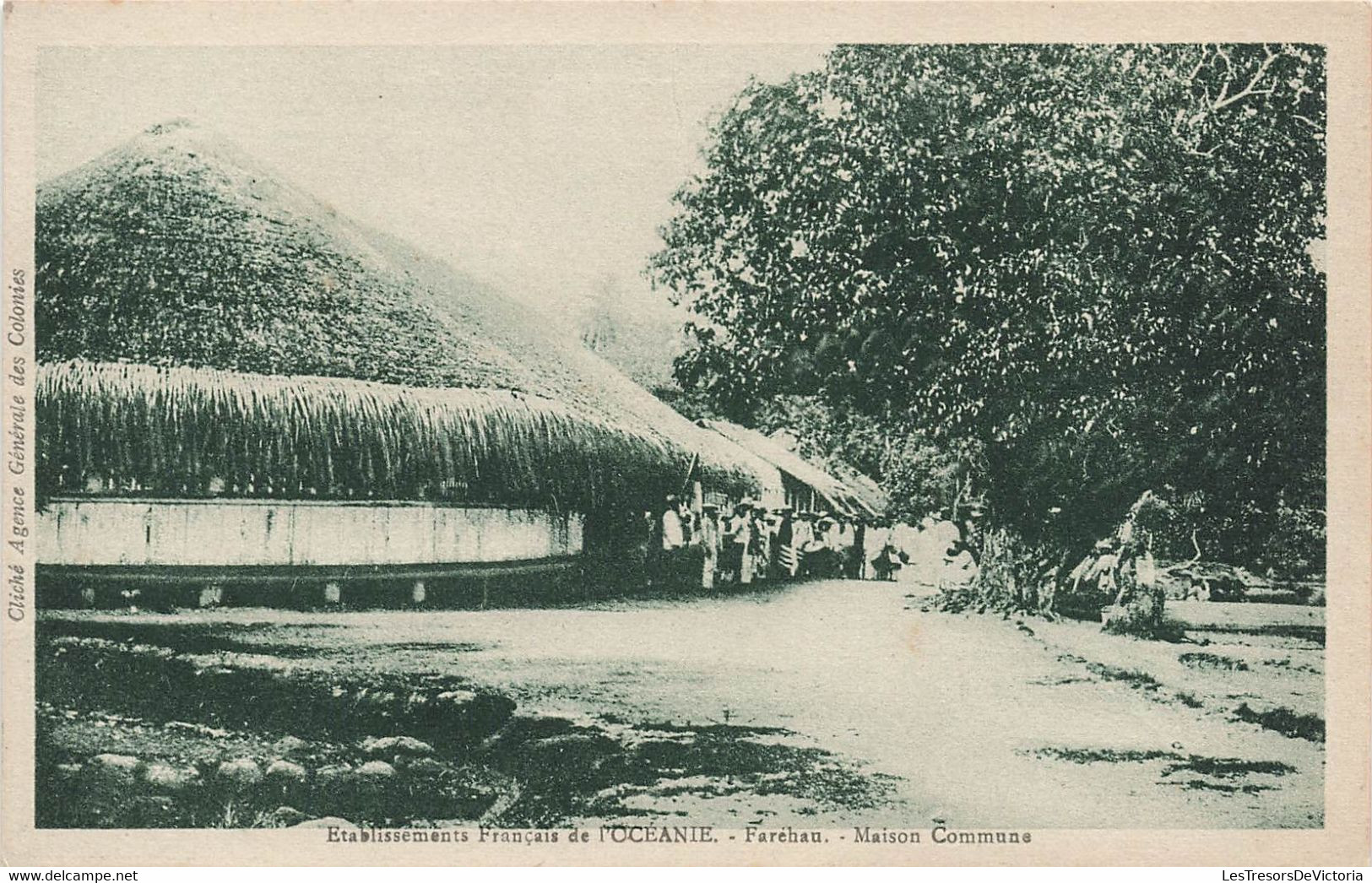 CPA TAHITI - Etablissements Francais De L'oceanie - Farehau - Maison Commune - Edit Agence Generale Des Colonies - Tahiti