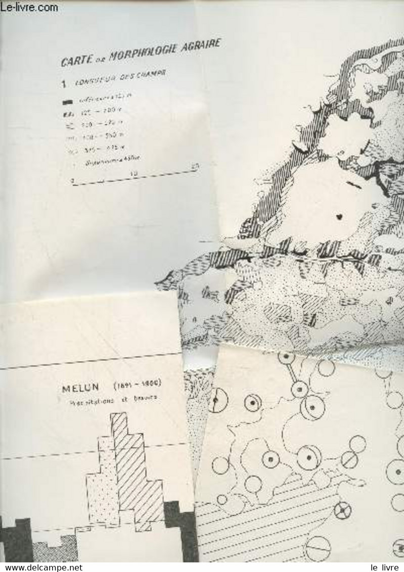 Lot De Planches : Structure Agraire Et économie Rurale Des Plateaux Tertiaires Entre La Seine Et L'Oise - Brunet Pierre - Cartes/Atlas