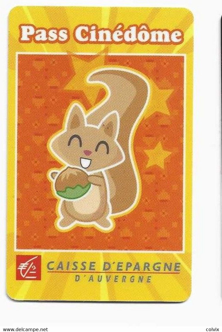 FRANCE CARTE CINEMA PASS CINEDOME CAISSE D'EPARGNE D'AUVERGNE - Movie Cards