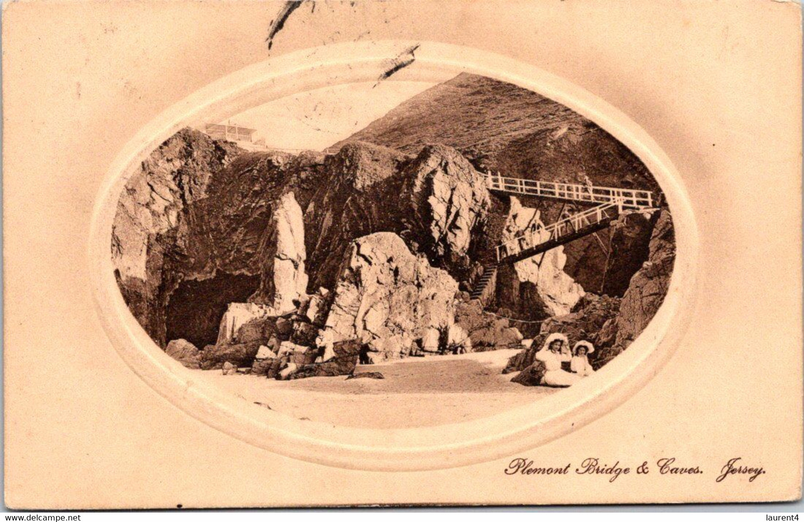 ( 1 N 31) VERY OLD - Jersey (b/w) (posted To France 1911) Plemont Bridge & Caves - Plemont
