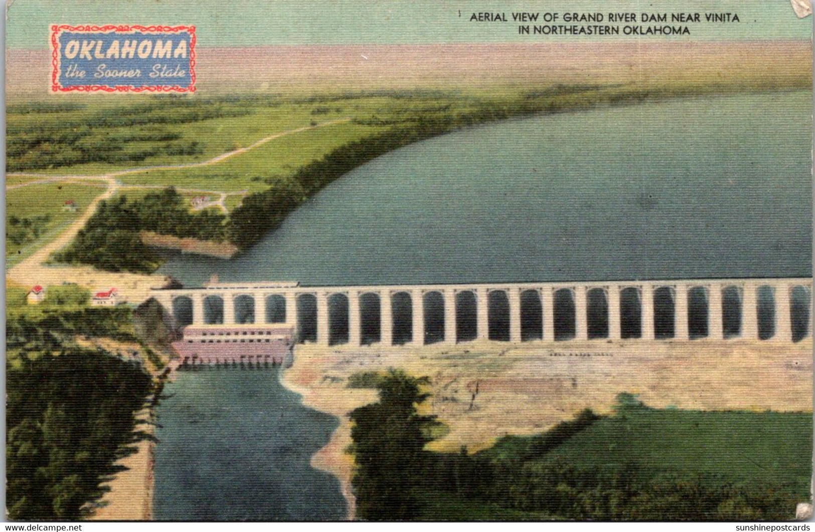 Oklahoma Aerial View Of Grand River Dam Near Vineta - Altri & Non Classificati