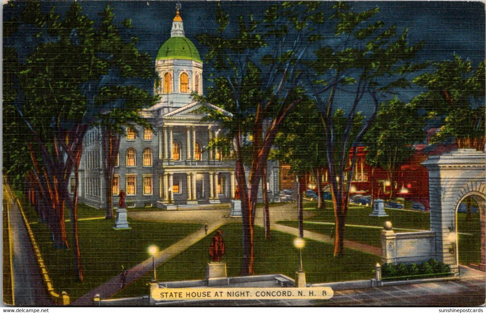 New Hampshire Concord State House At Night - Concord