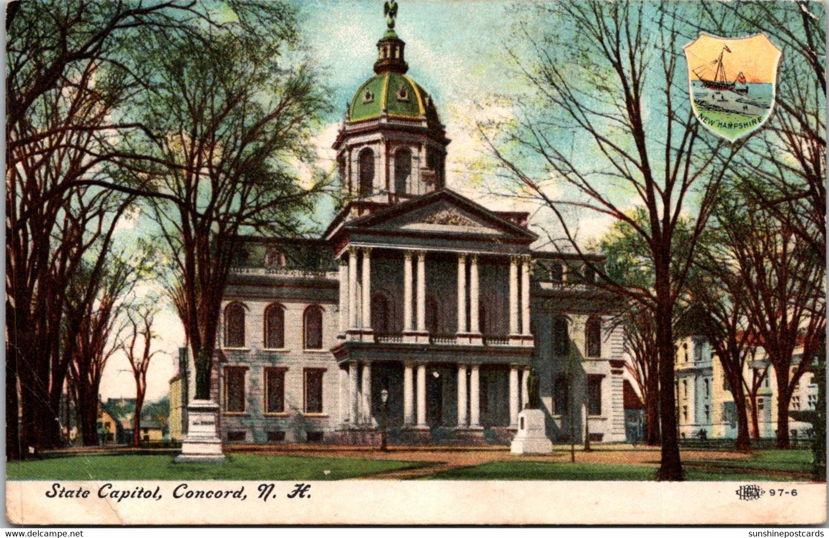 New Hampshire Concord State Capitol Building 1909 - Concord