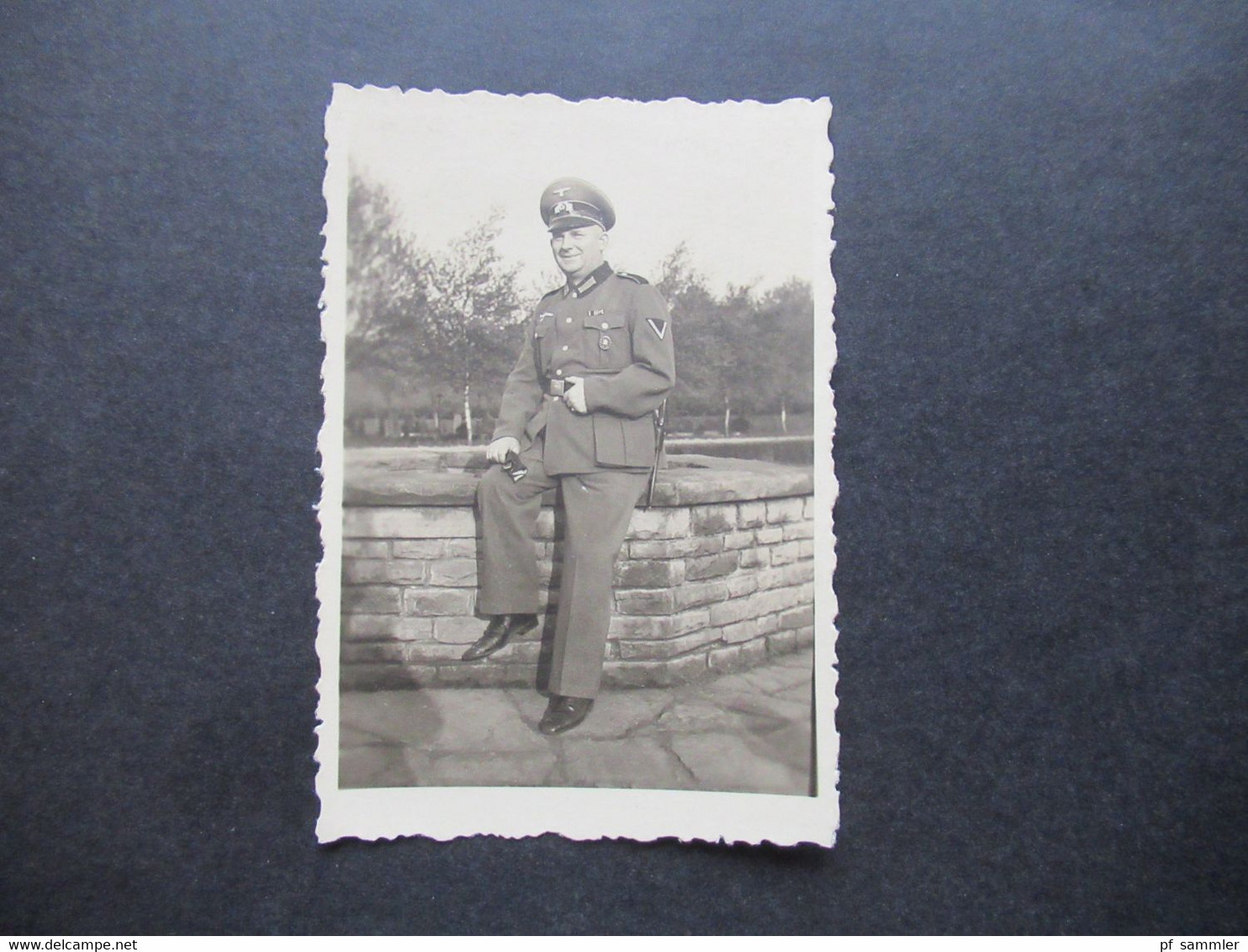 Altes Kleines Foto Zeit Des 3.Reich Um 1940 Soldat Der Wehrmacht In Uniform Mit Abzeichen!! - War, Military