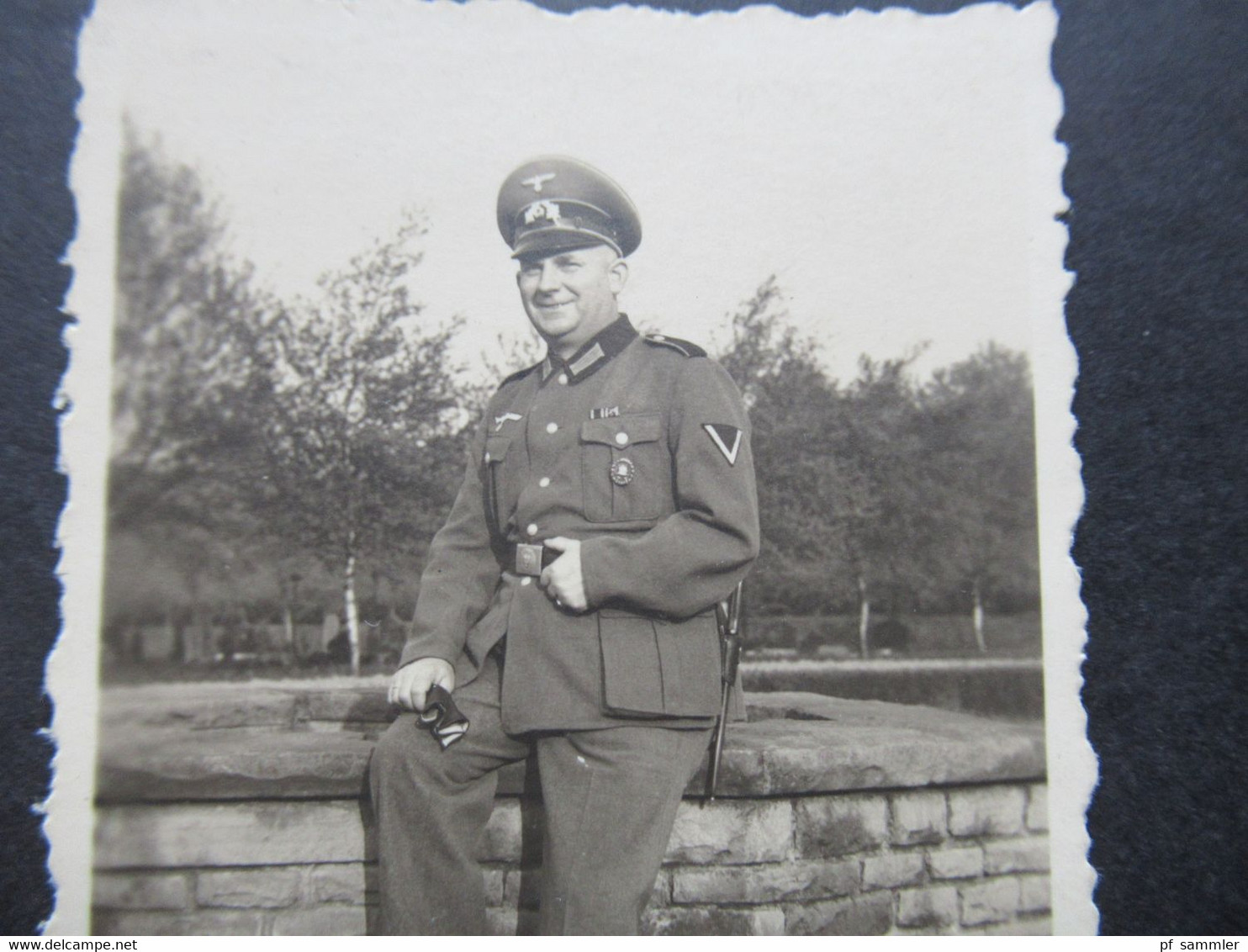 Altes Kleines Foto Zeit Des 3.Reich Um 1940 Soldat Der Wehrmacht In Uniform Mit Abzeichen!! - War, Military