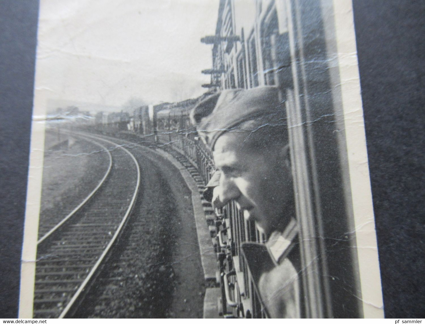 Original Kleines Foto Zeit Des 3.Reich Um 1940 Soldaten Der Wehrmacht In Uniform Im Zug Truppentransport - War, Military