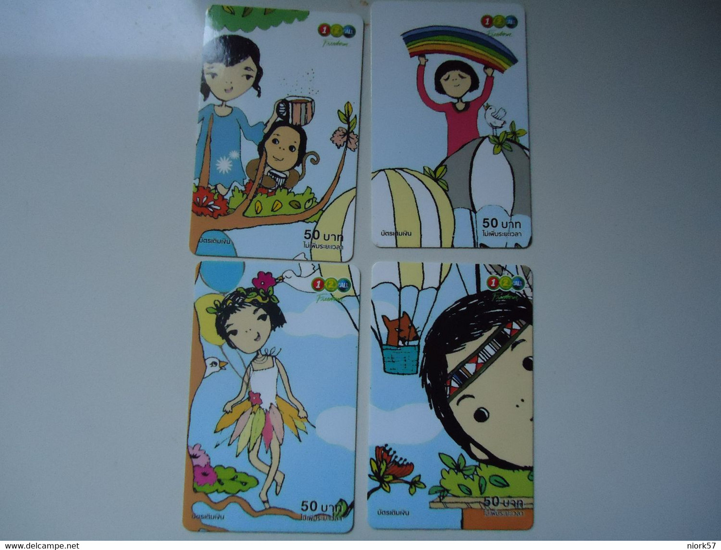 THAILAND USED CARDS SET 4 DISNEY COMICS CINEMA  PUZZLES - Puzzles