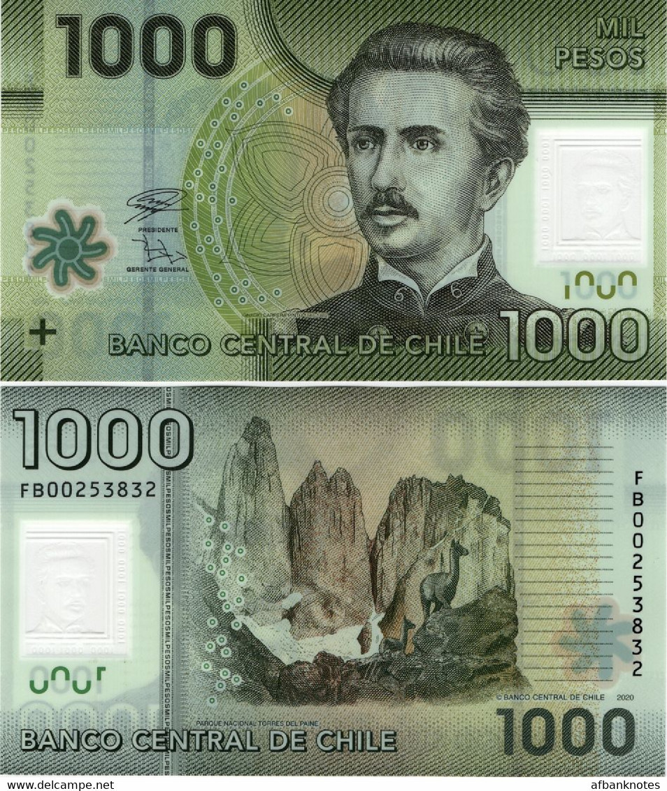 CHILE       1000 Pesos       P-161[j]       2020       UNC - Chile