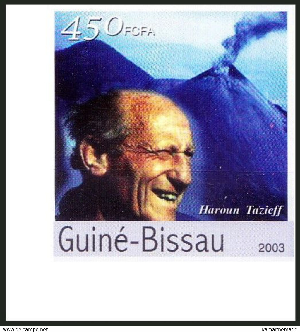 Guinea Bissau 2003 MNH Imperf, Haroun Tazieff, Naturalist, Volcano, Natural Disaster - Volcans