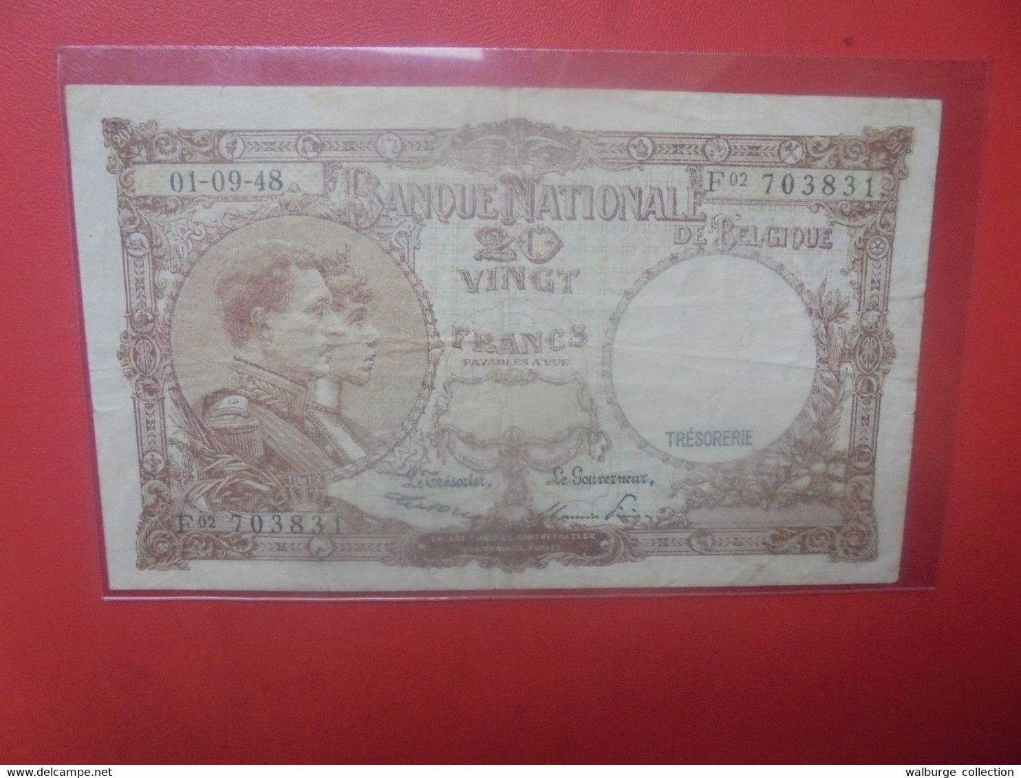 BELGIQUE 20 Francs 1948 Circuler (B.28) - 20 Franchi
