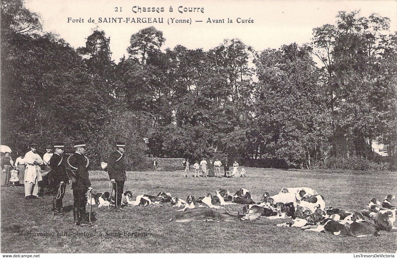 CPA - FRANCE - Chasse - Chasse à Courre - Forêt De SAINT FARGEAU - Avant La Curée - Animée - Jacht