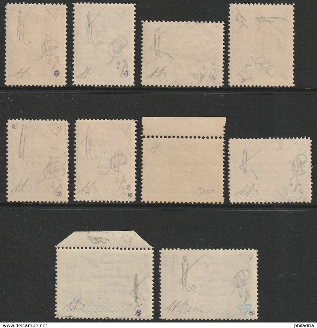 Lubiana, Ljubljana, 1941, Airmail, Complete Set With Constant Flaw "Missing I In Sloveni", Only 9 Sets Possible ! - Ljubljana