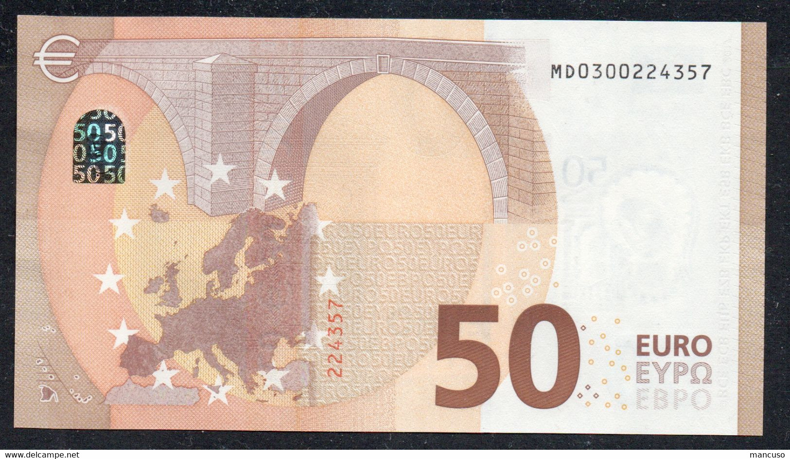 50 EURO PORTUGAL  MD  M002  -  DRAGHI   UNC - 50 Euro