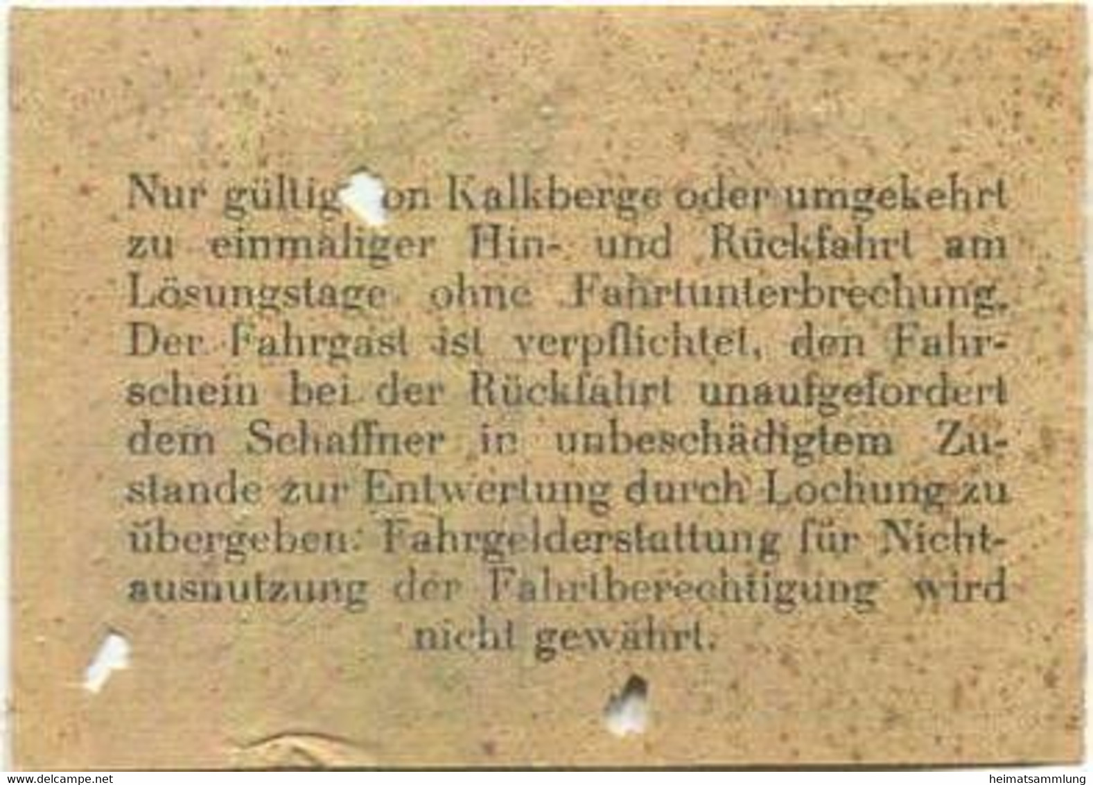 Deutschland - Schöneiche Kalkberge - Schöneicher Und Kalkberger Strassenbahn - Rückfahrschein Rüdersdorf Friedrichshagen - Europa