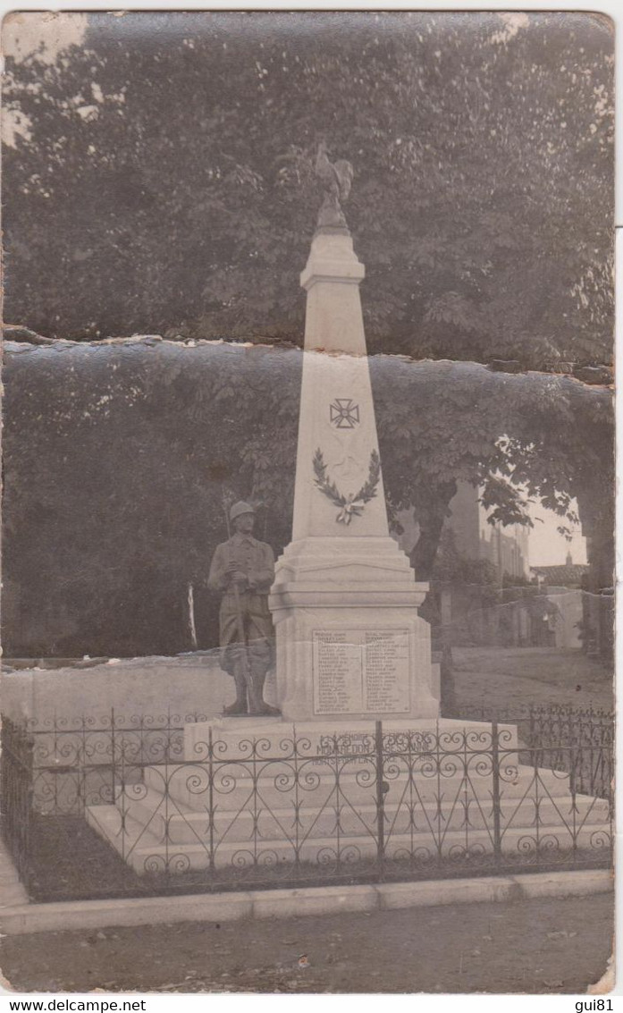 CPA - MONTREDON LABESSONIE - Carte Photo Momument Aux Morts - Montredon Labessonie