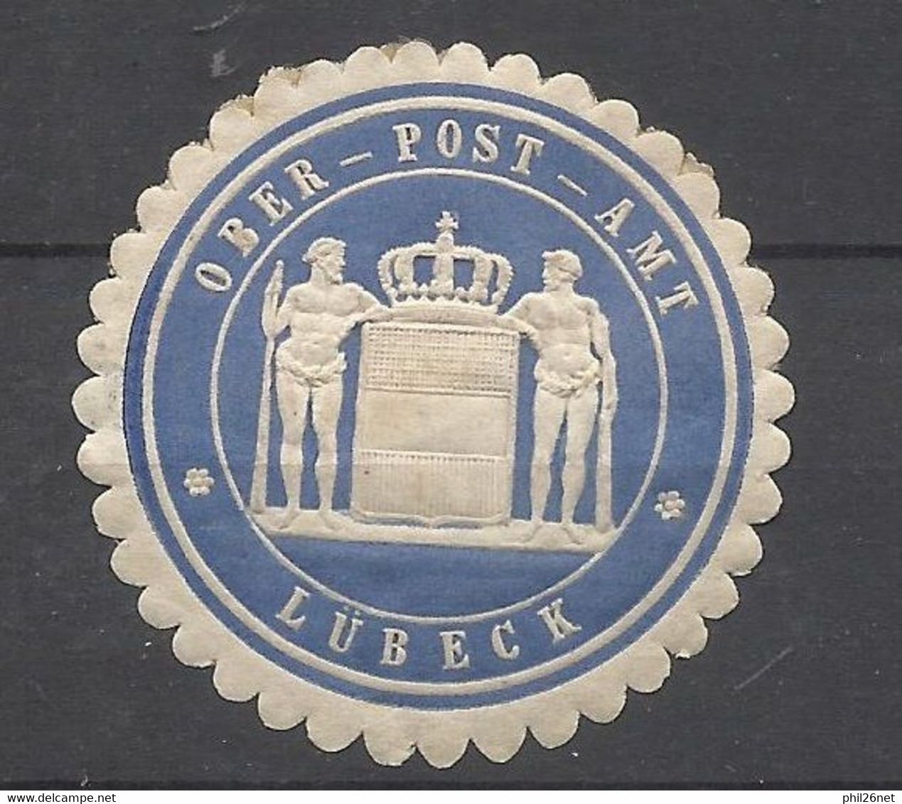 Allemagne  Lubeck  Ober - Post  AMT Timbre Adhésif  Pour Affiches      Neuf *      B/TB   Voir Scans    Soldé ! ! ! - Lübeck