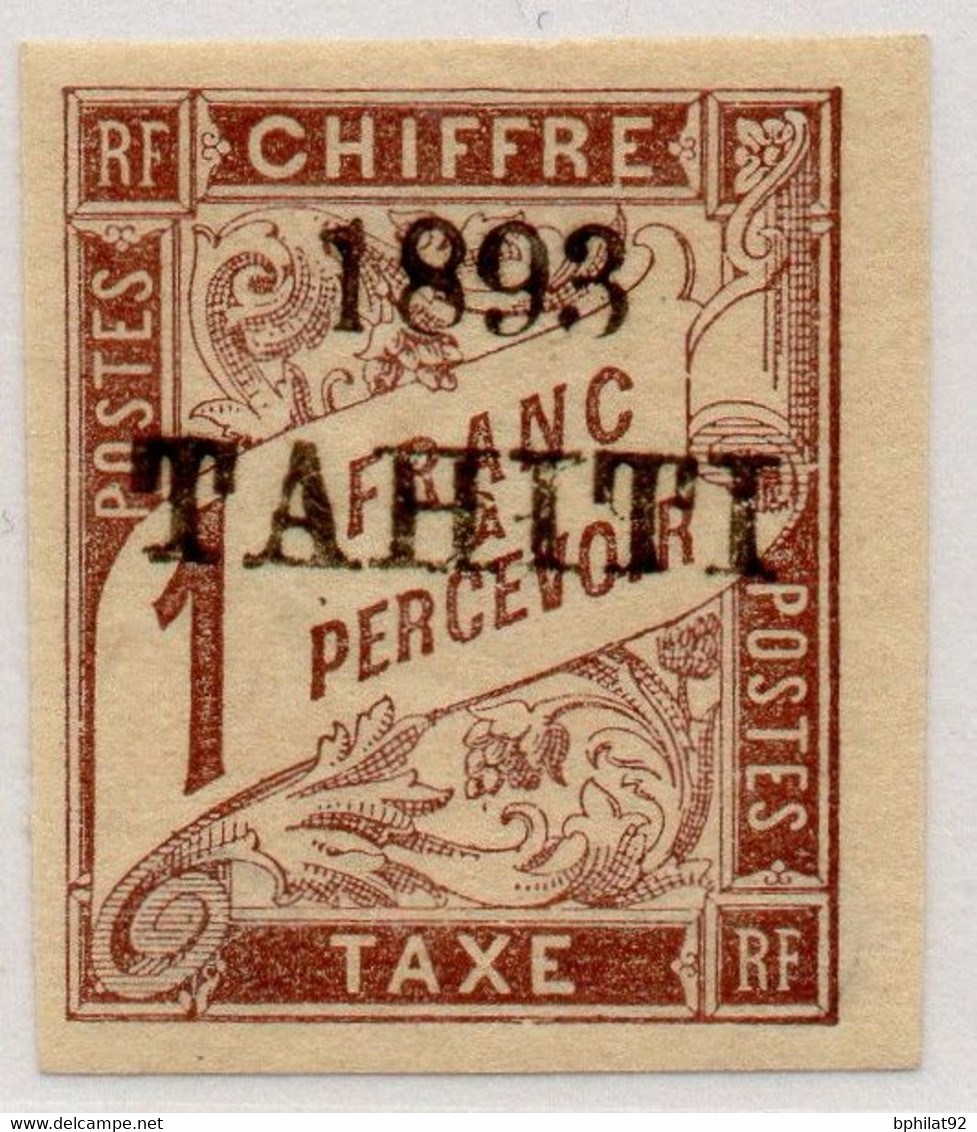 !!! TAHITI, TAXE N°25 NEUVE * SIGNEE BRUN - Unused Stamps