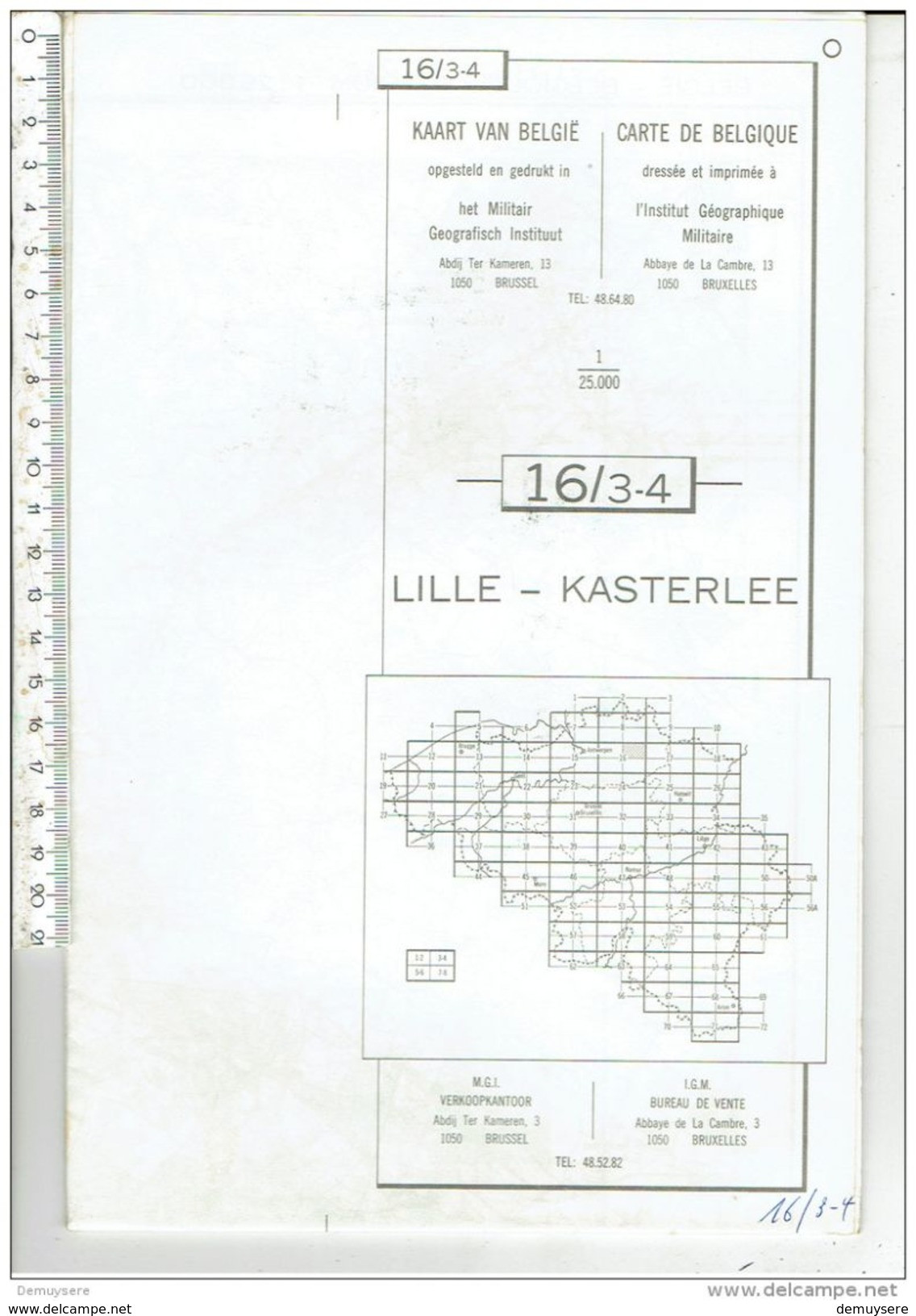 Belgique L'institut Geographique Militaire - Belgie Militair Geografisch Instituut - 16/3-4 Lille Kasterlee - 1973 - Cartes Topographiques