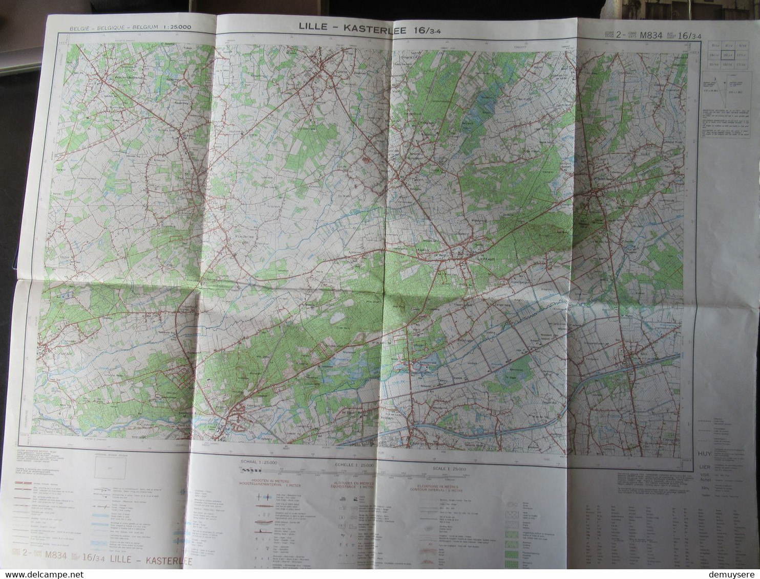 Belgique L'institut Geographique Militaire - Belgie Militair Geografisch Instituut - 16/3-4 Lille Kasterlee - 1973 - Cartes Topographiques