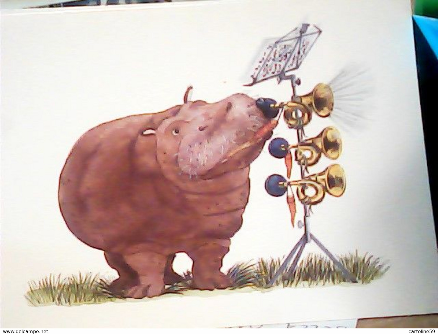 H GERHARD BERGE ILLUSTRATO  IPPOPOTAMO JUPA N1990  JB6135 - Hippopotames