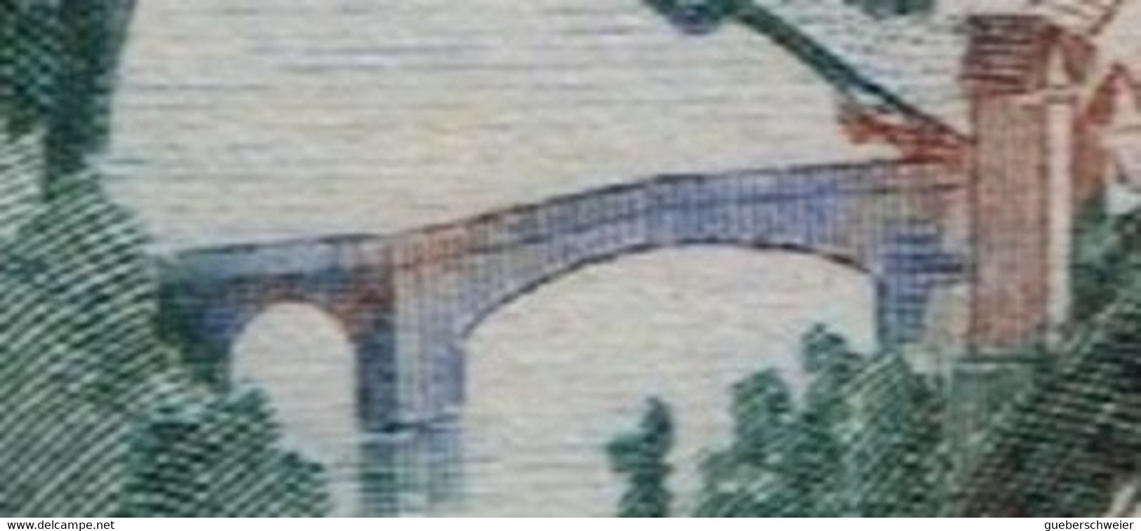 FR VAR 67 - FRANCE N° 1315 Obl. DINAN Variété Pont Bleu - Usados