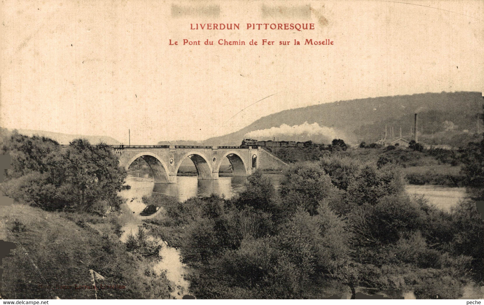 N°102302 -cpa Le Pont Du Chemin De Fer Sur La Moselle -Liverdun- - Ouvrages D'Art