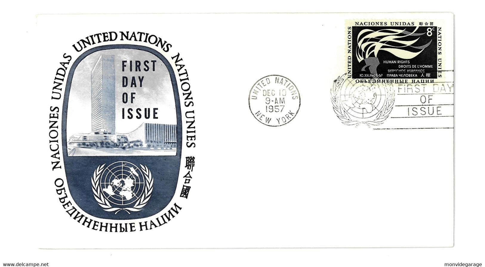 United Nations - First Day Of Issue - 1957 - New York 017 - Brieven En Documenten