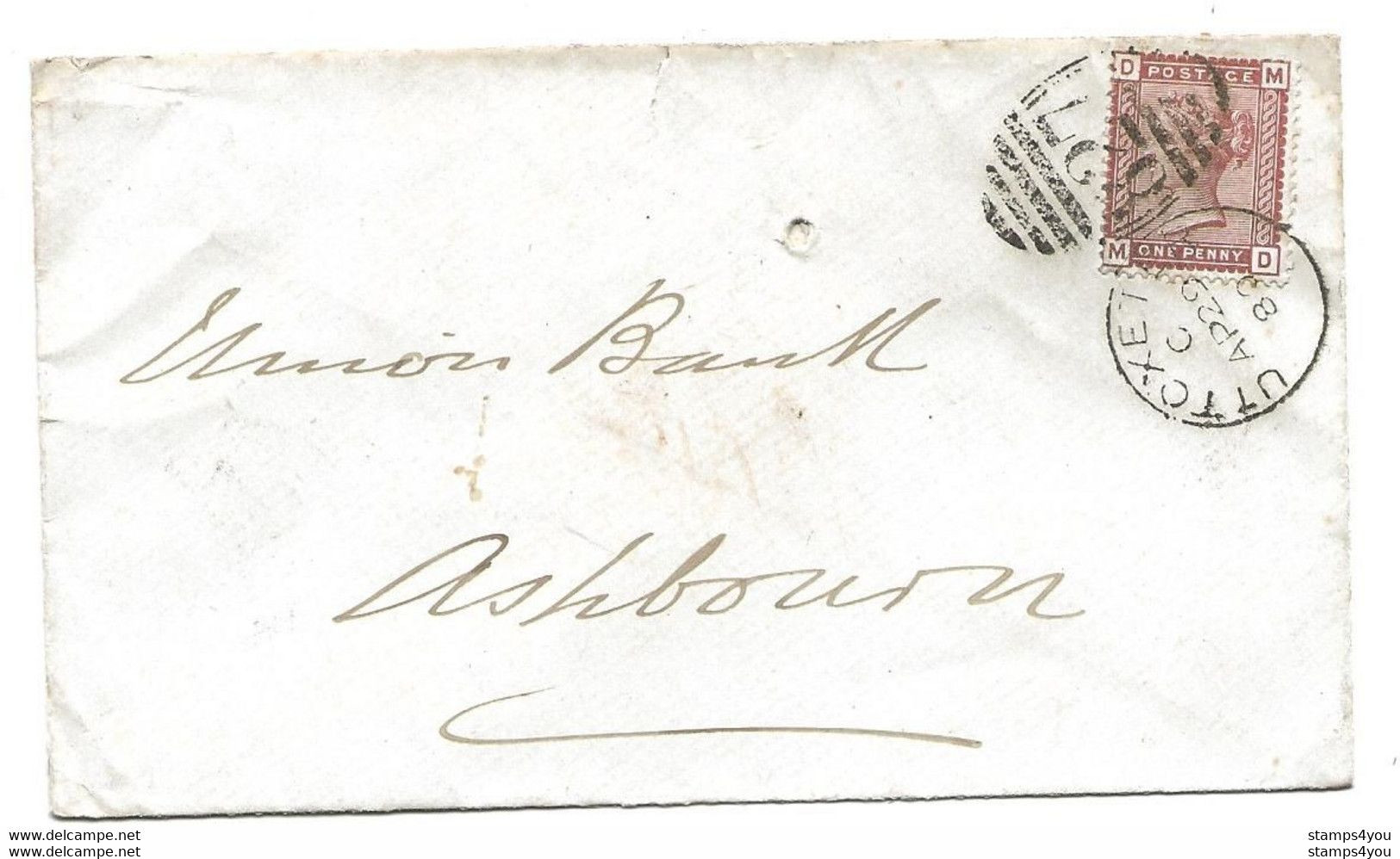 233 - 50 - Enveloppe Envoyée De Uttoxeter 1880 - Briefe U. Dokumente