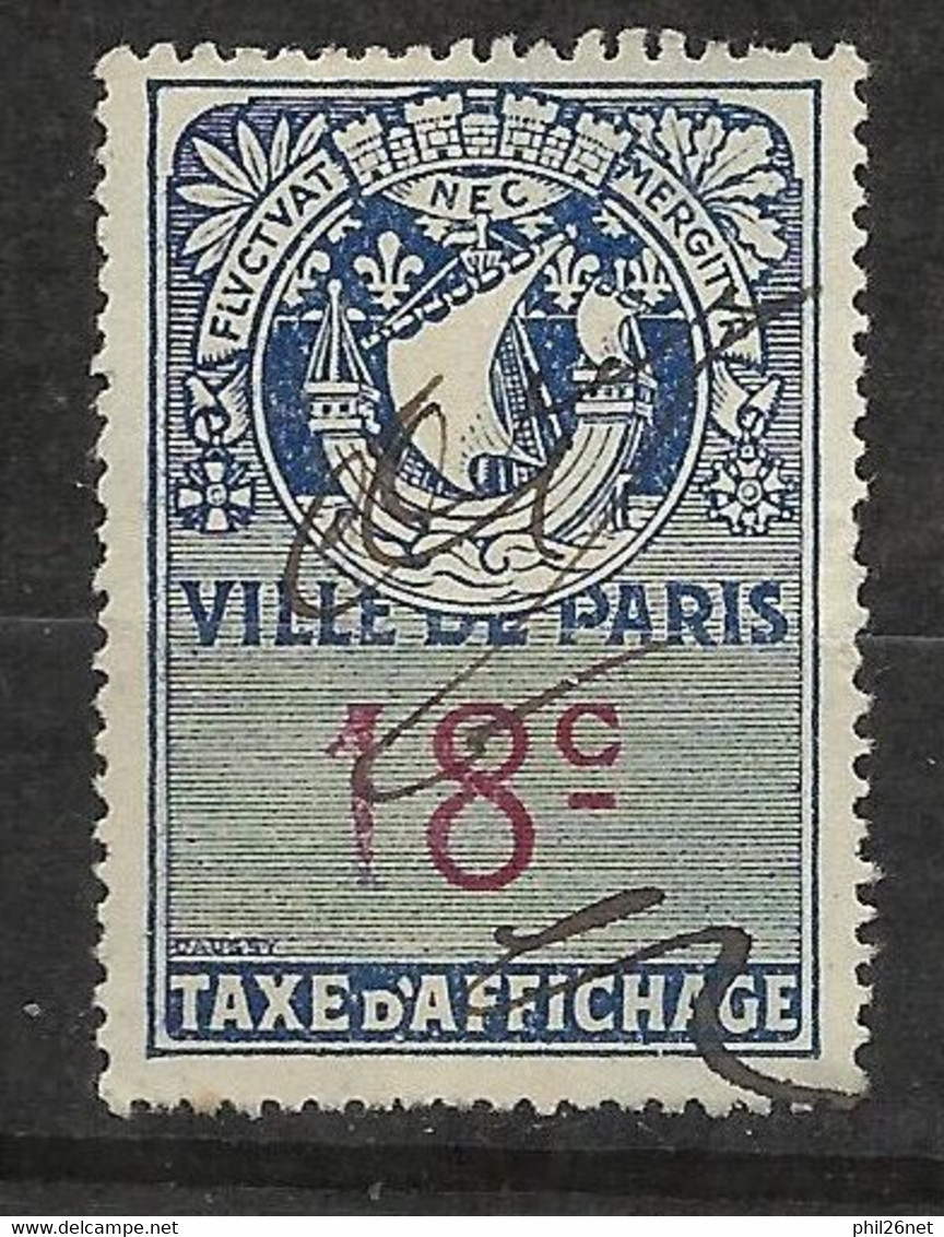 France Fiscaux Taxe D'Affichage Paris  18C  Oblitéré      B / TB   Voir Scans    Soldé ! ! ! - Stamps