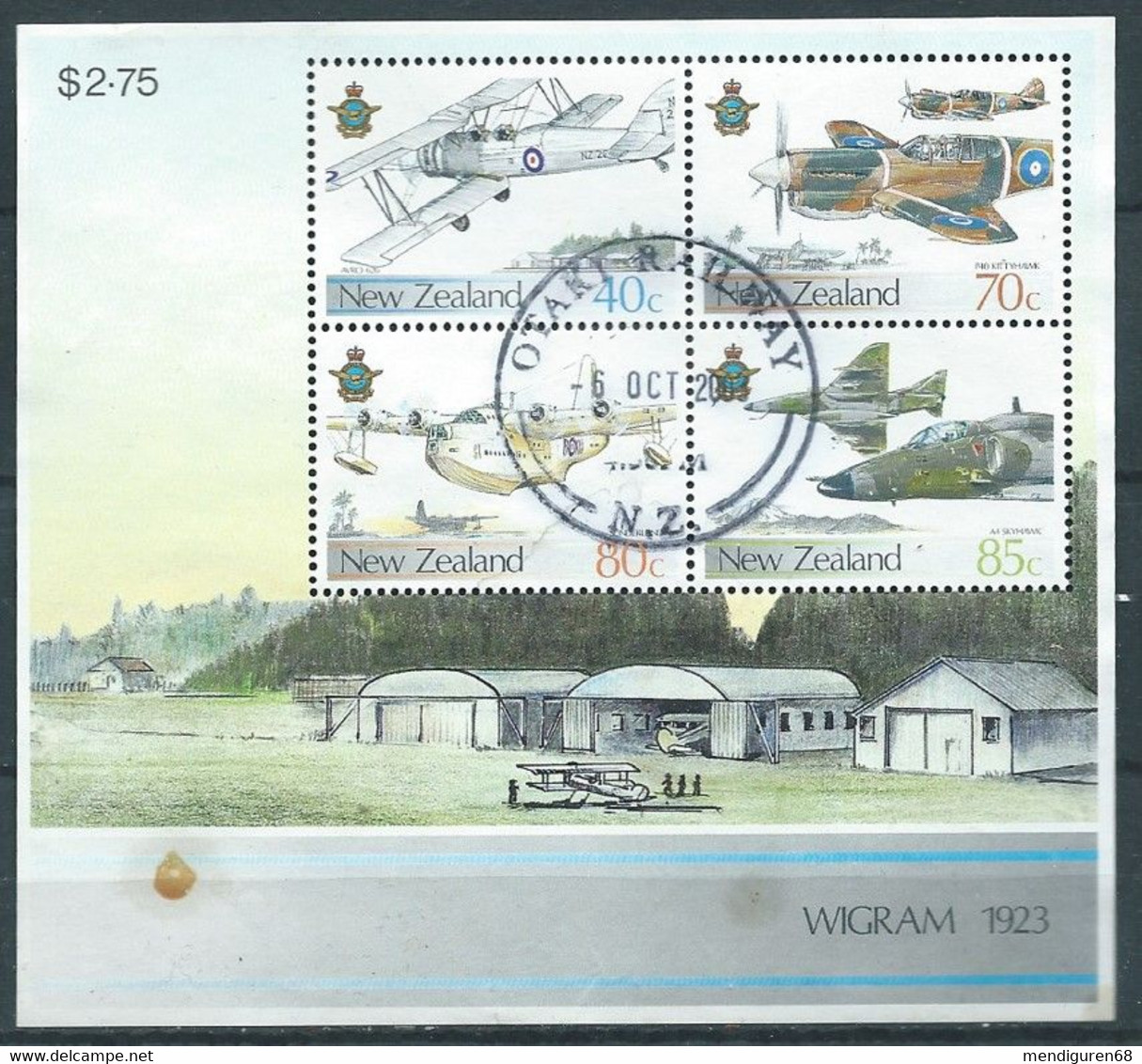 NEUSEELAND NOUVELLE ZÉLANDE NUEVA ZELANDA NEW ZEALAND 1987 M/S AVIATION HISTORY USED SG MS1427 MI BL10 SN 875A YT BF56 - Used Stamps