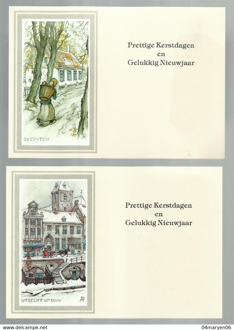 ***  4 X ANTON PIECK  ***  -   Prettige Kerstdagen En Gelukkig Nieuwjaar   -  Zie / Voir Scan's - Pieck, Anton