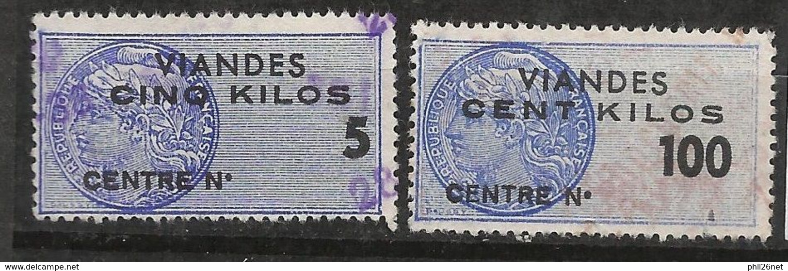 France Fiscaux Viandes S  N°83  Et 87      Oblitérés      B / TB   Voir Scans    Soldé ! ! ! - Stamps