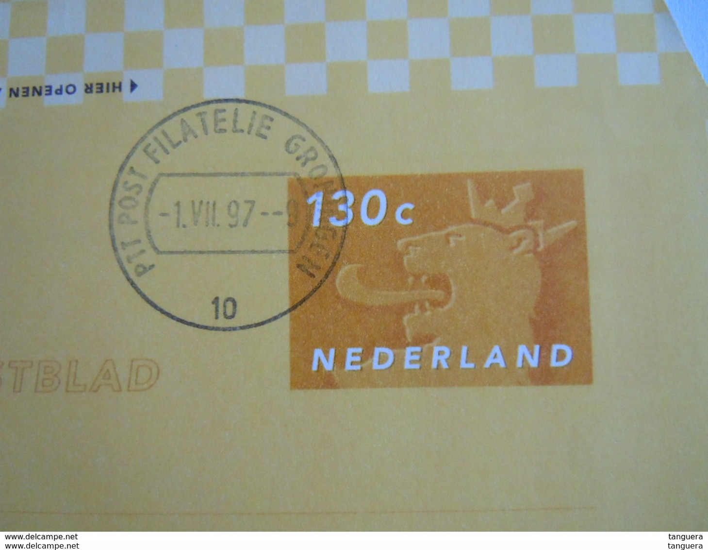 Nederland Pays-Bas Aerogramme Luchtpostblad Stationery Entier Postal Tegels Klompen Sabots Moulin Mint 1997 Groningen - Postal Stationery