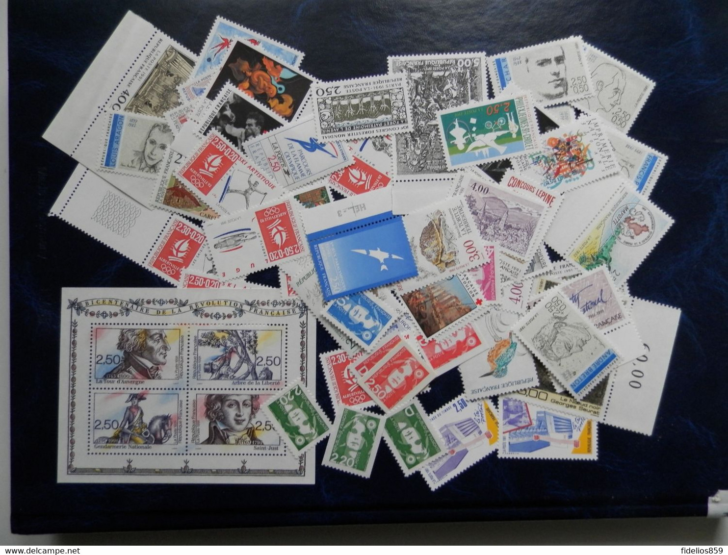 FRANCE : ANNEE COMPLETE 1991 ** SOIT 59 TIMBRES POSTE DONT LE BF 13 QUALITE LUXE - 1990-1999