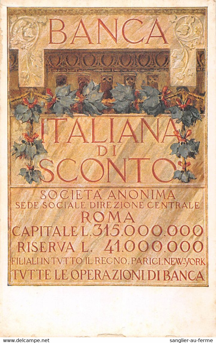 CPA GUERRE / ITALIE / ILLUSTRATEUR BANCA ITALIANA DI SCONTO - Guerre 1914-18