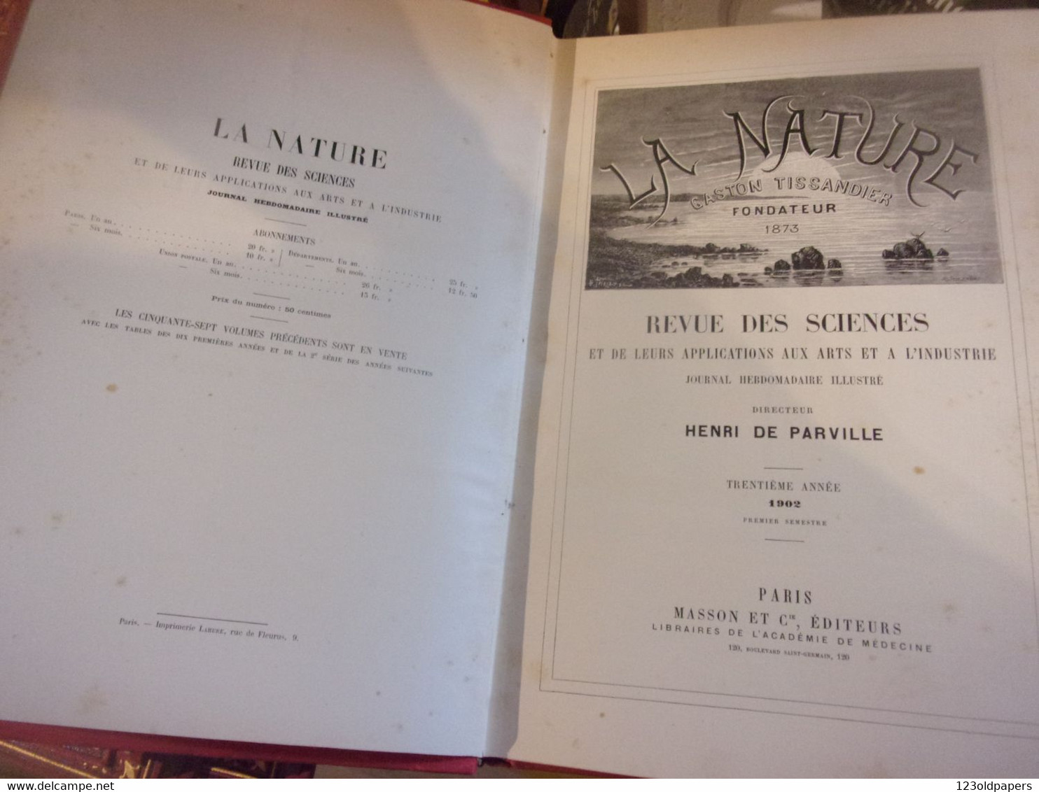 ♥️ 1902  RELIURE EDITEUR LA NATURE  1 ER SEMESTRE TUNNEL SIMPLON MOTOCYCLETTES MONT PERDU METRO.... - Ohne Zuordnung