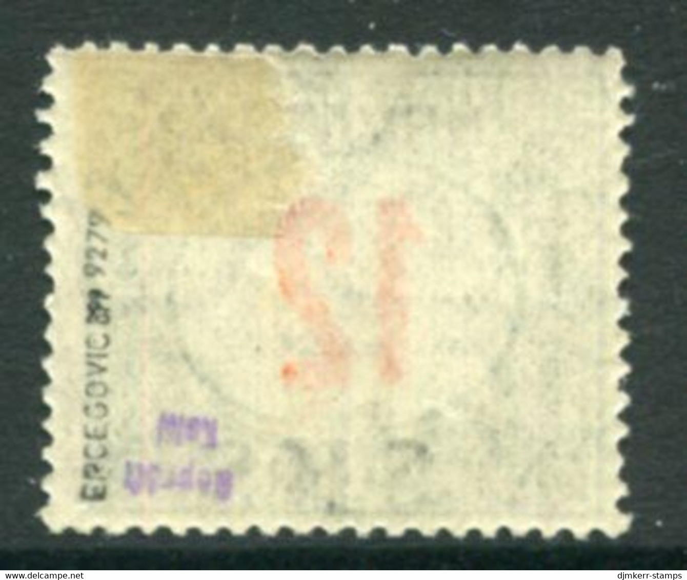 YUGOSLAVIA (SHS) 1918 Hungary Postage Due 12 F.. With Certificate  LHM / *.. Michel Porto 30 - Portomarken