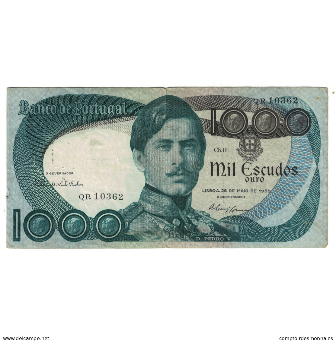 Billet, Portugal, 1000 Escudos, 1968, 1968-05-28, KM:175a, TTB - Portugal