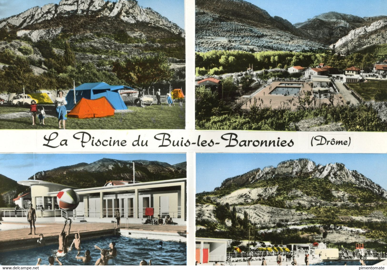 BUIS LES BARONNIES LA PISCINE LE CAMPING 1964 - Buis-les-Baronnies