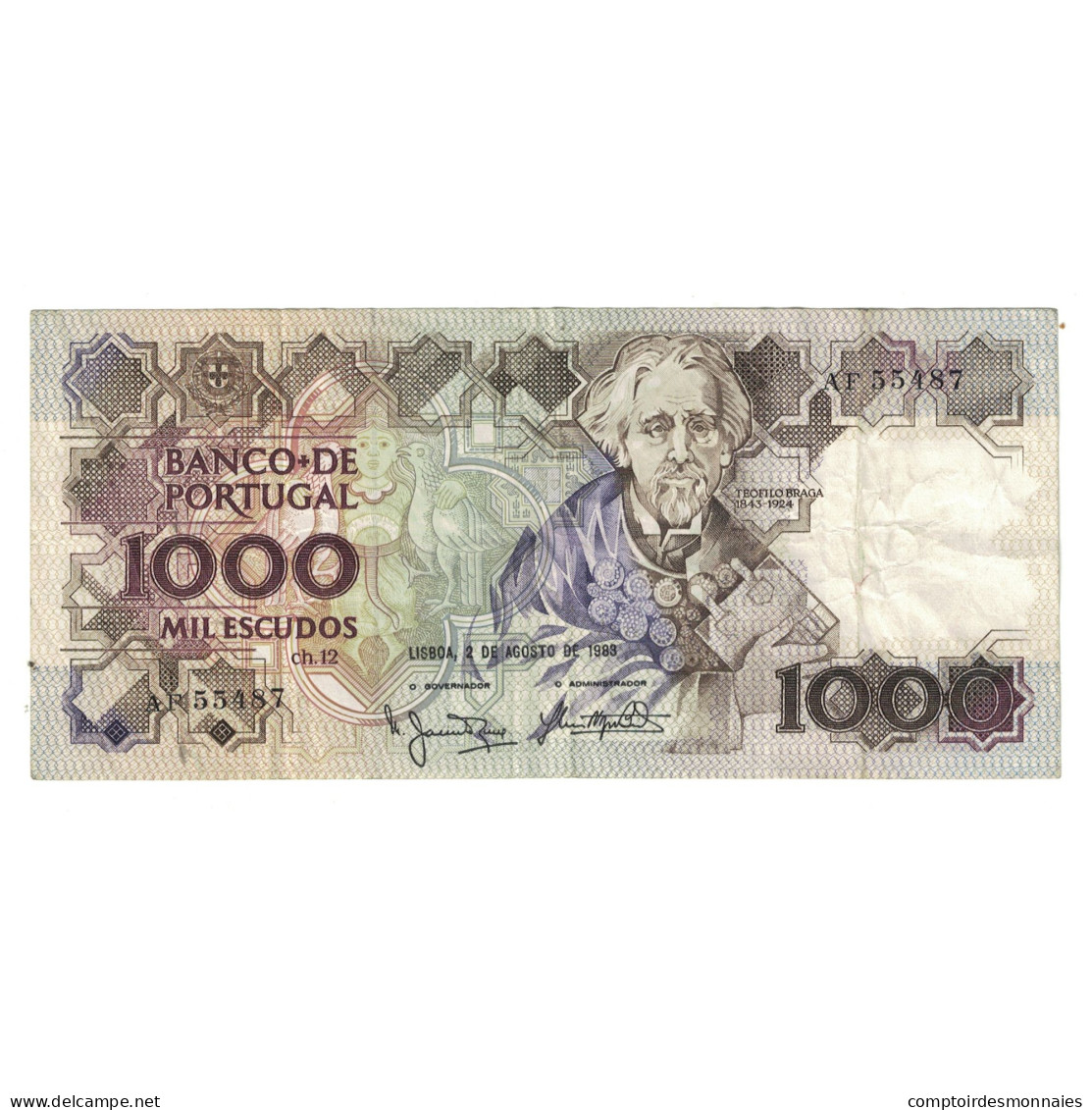 Billet, Portugal, 1000 Escudos, 1983, 1983-08-02, KM:181k, TTB - Portugal