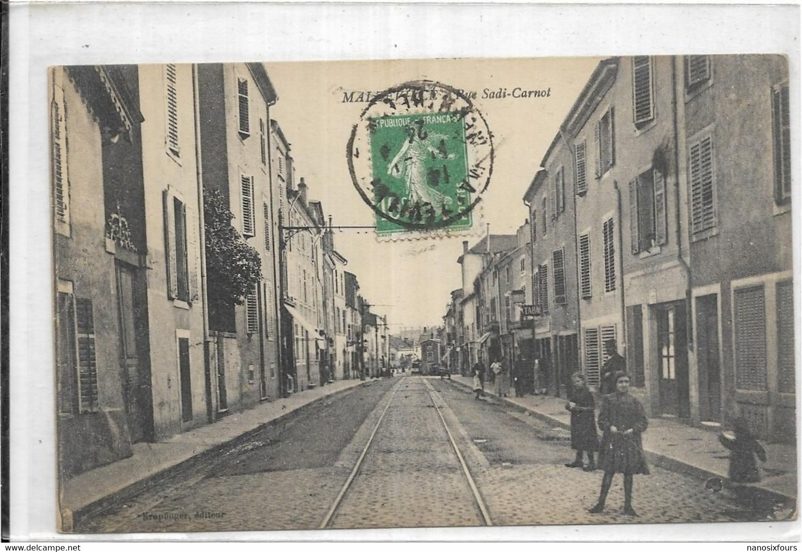 D 54. MALZEVILLE. RUE SADI CARNOT CARTE ECRITE AN 1924 - Maxeville