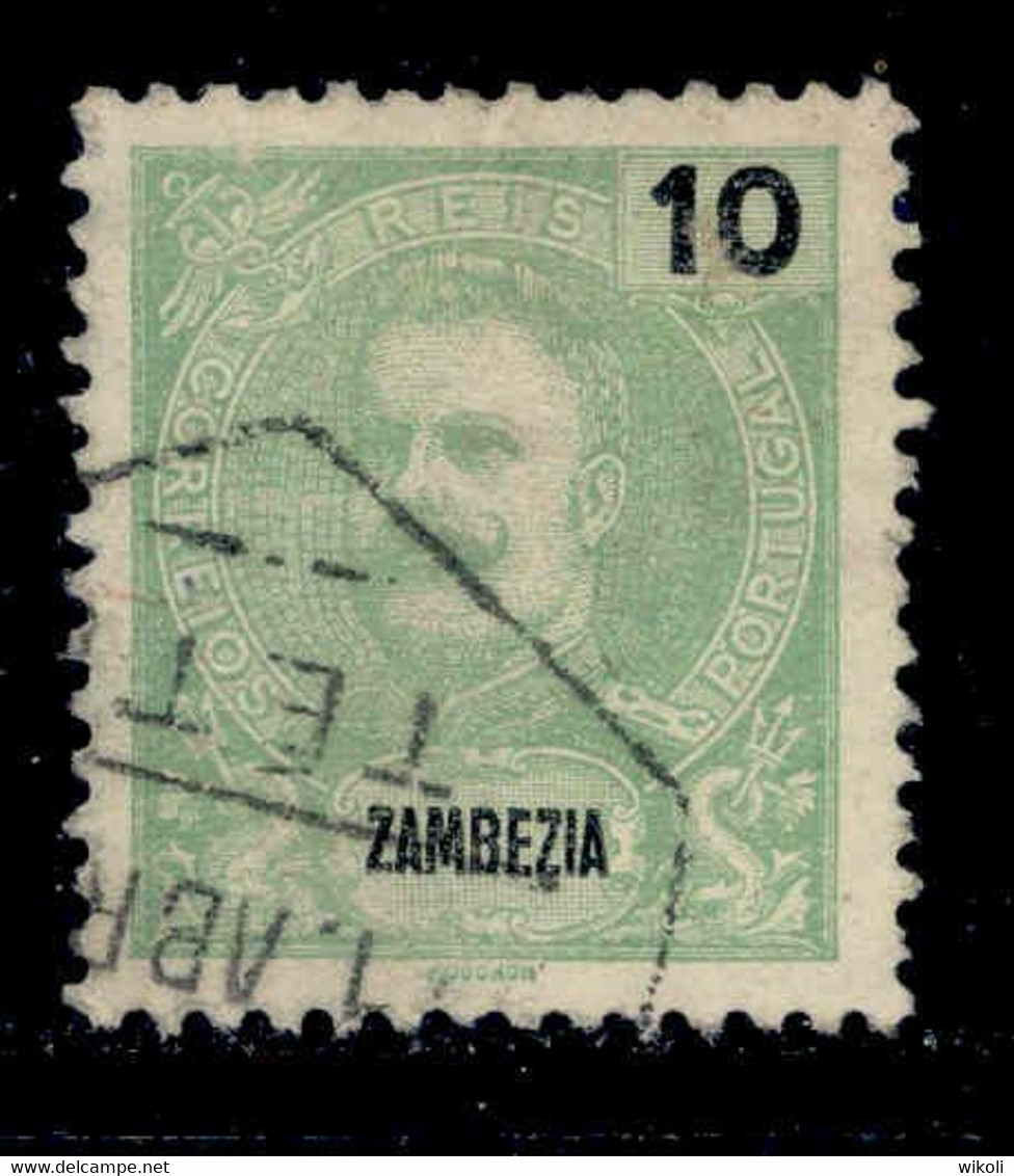 ! ! Zambezia - 1898 D. Carlos 10 R - Af. 16 - Used - Sambesi (Zambezi)