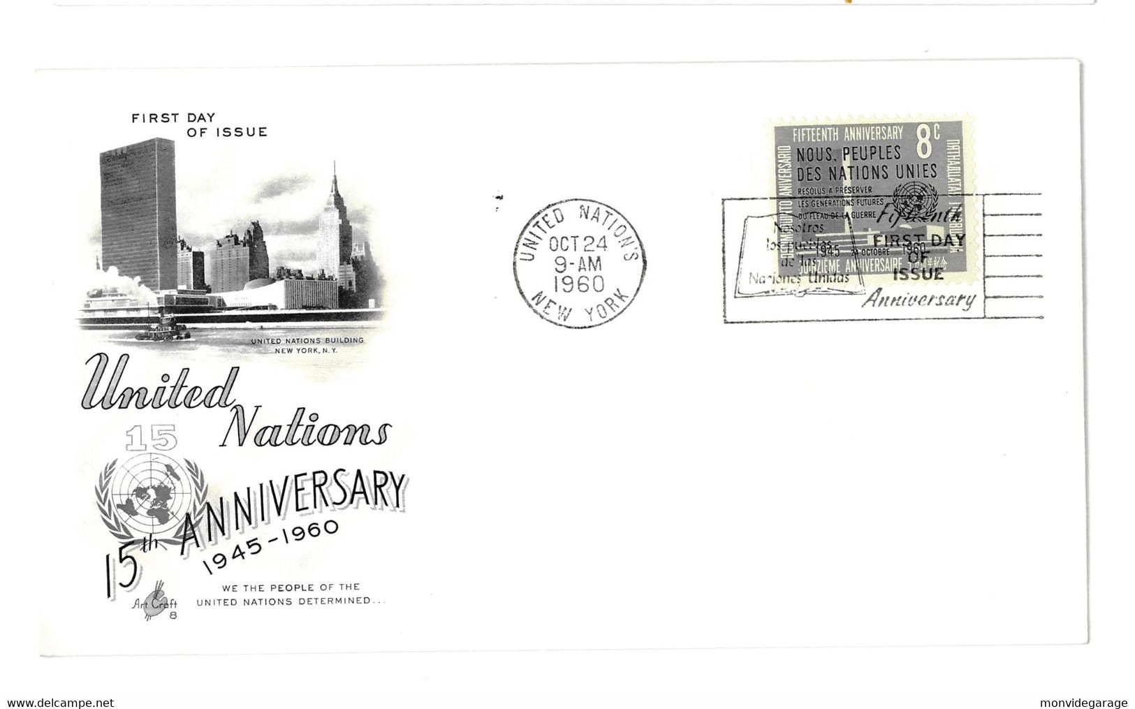 United Nations - First Day Of Issue - 1960 - New York 042 - Briefe U. Dokumente