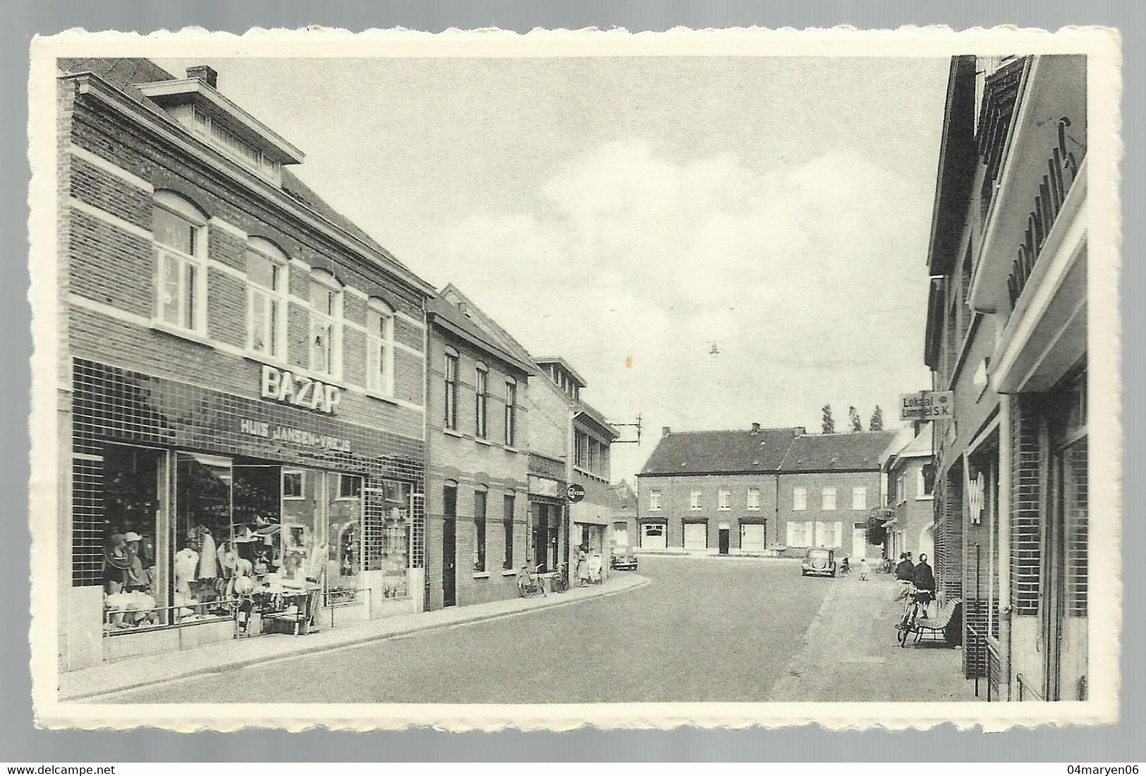 ***  LOMMEL  ***  -   Kerkstraat  Met  BAZAR : Huis Jansen - Vreijs ! ! !     -  Zie / Voir Scan's - Lommel