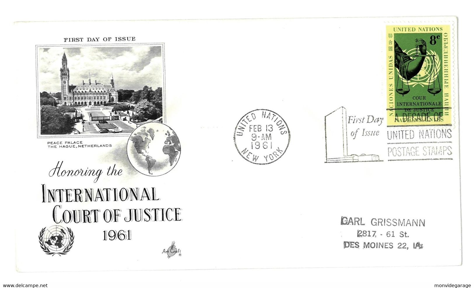 United Nations - First Day Of Issue - 1961 - New York 047 - Storia Postale