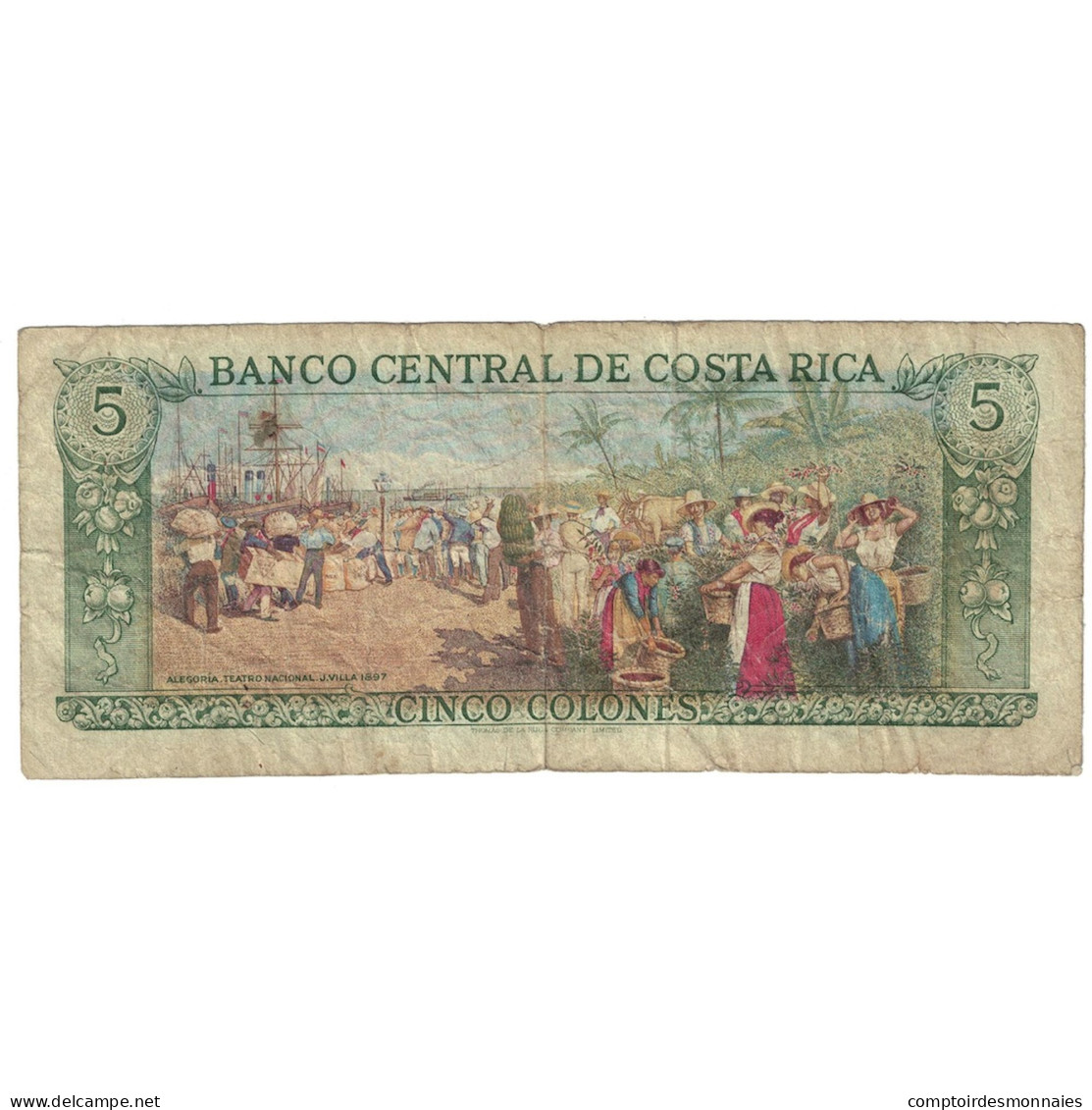 Billet, Costa Rica, 5 Colones, 1973, 1973-10-18, KM:236c, TB - Costa Rica