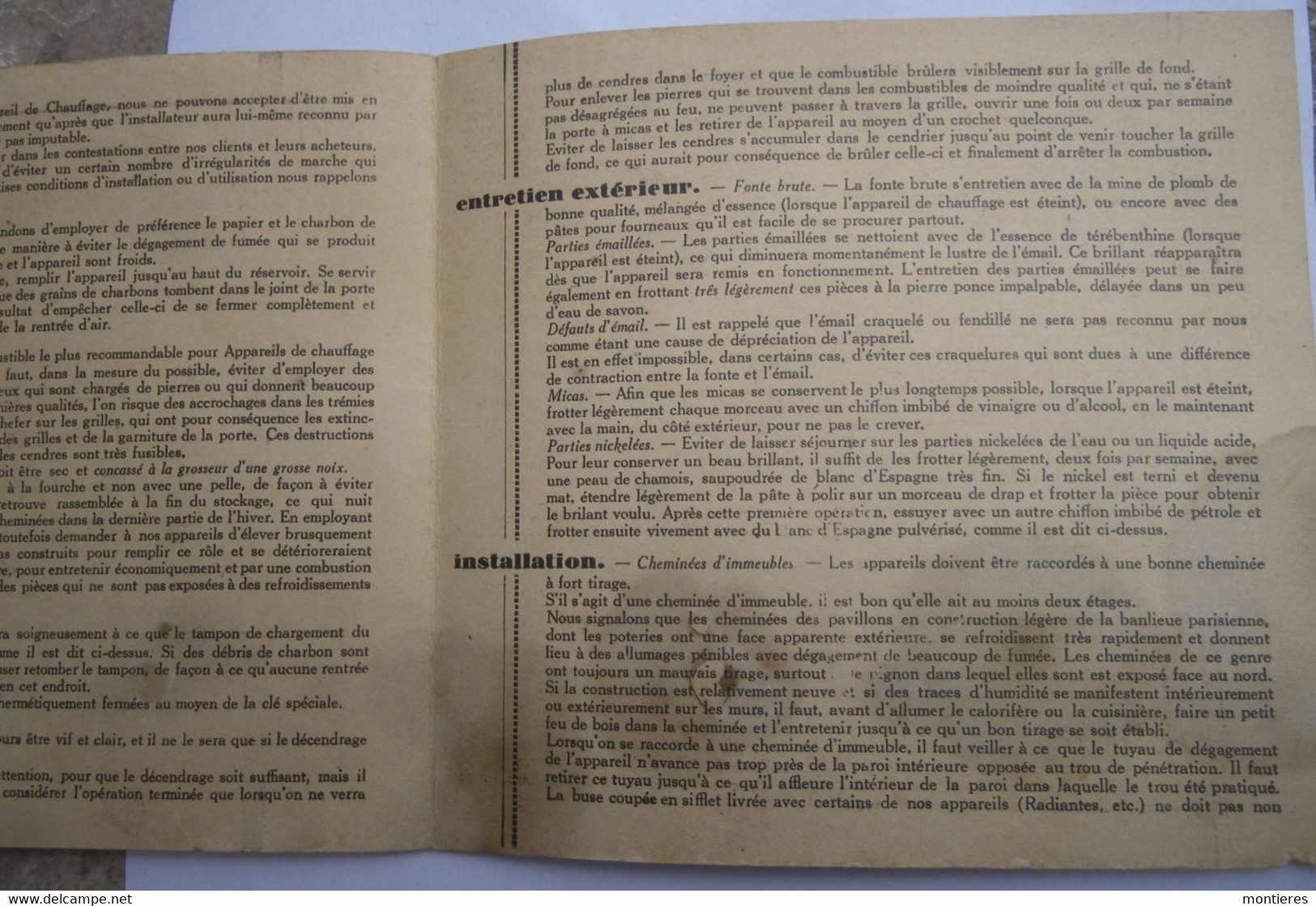 FONDERIES ARTHUR MARTIN à REVIN ( Ardennes 08 ) Recommandations Pour La Mise En Service Des Appareils - Elettricità & Gas