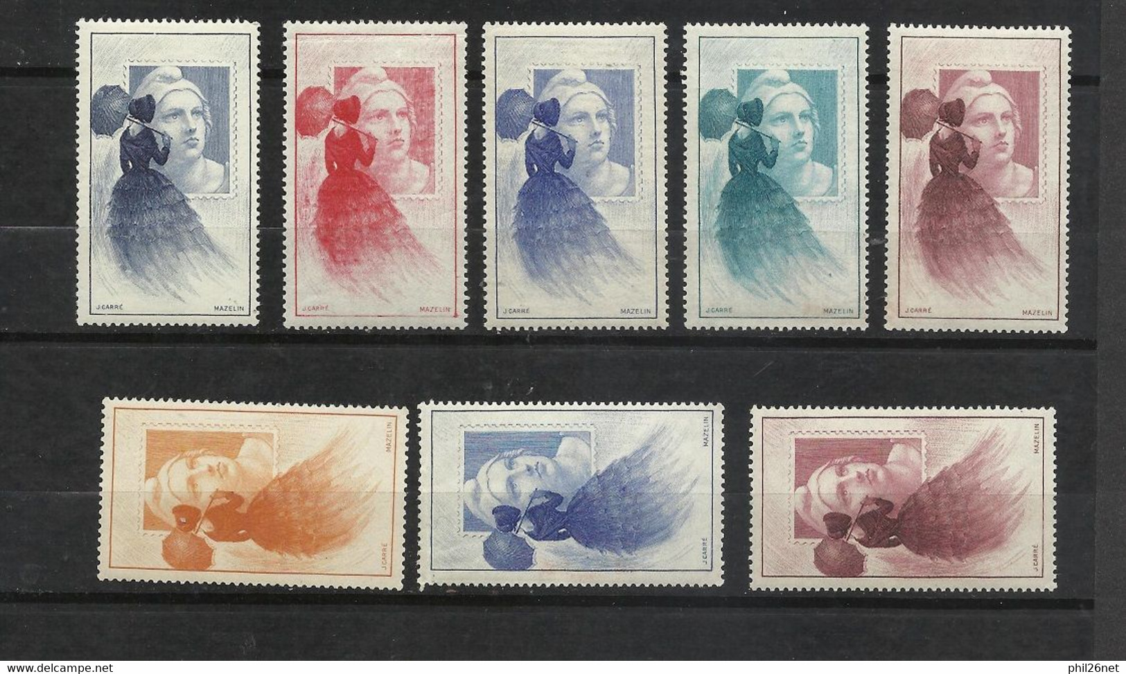 France 8  Vignettes   Marianne De Mazelin Exposition Citex  1949   Neufs **/ *   B/ TB    Voir Scans    Soldé ! ! ! - Unused Stamps